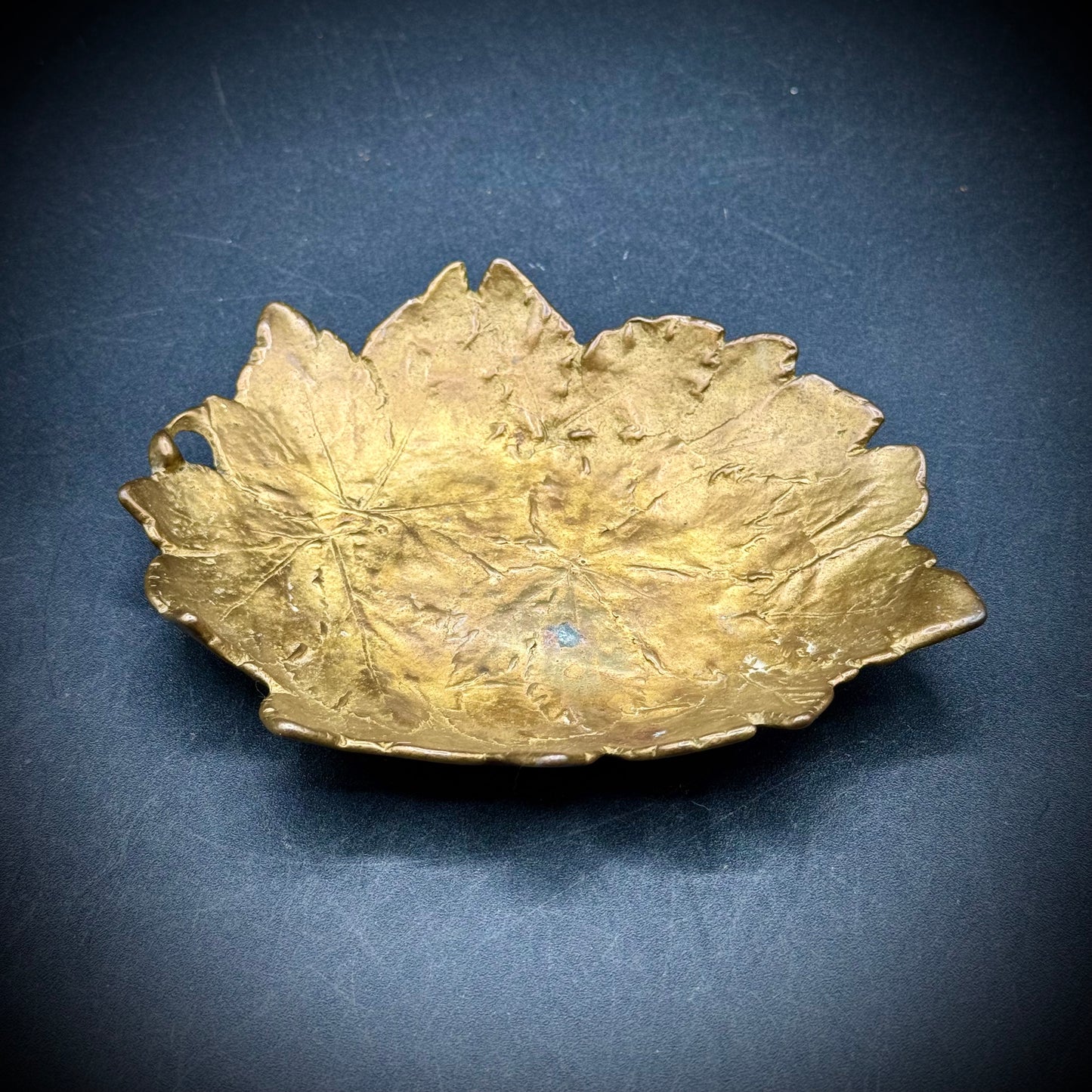 Vintage Buttercup by Cambron Brass Leaf Dish