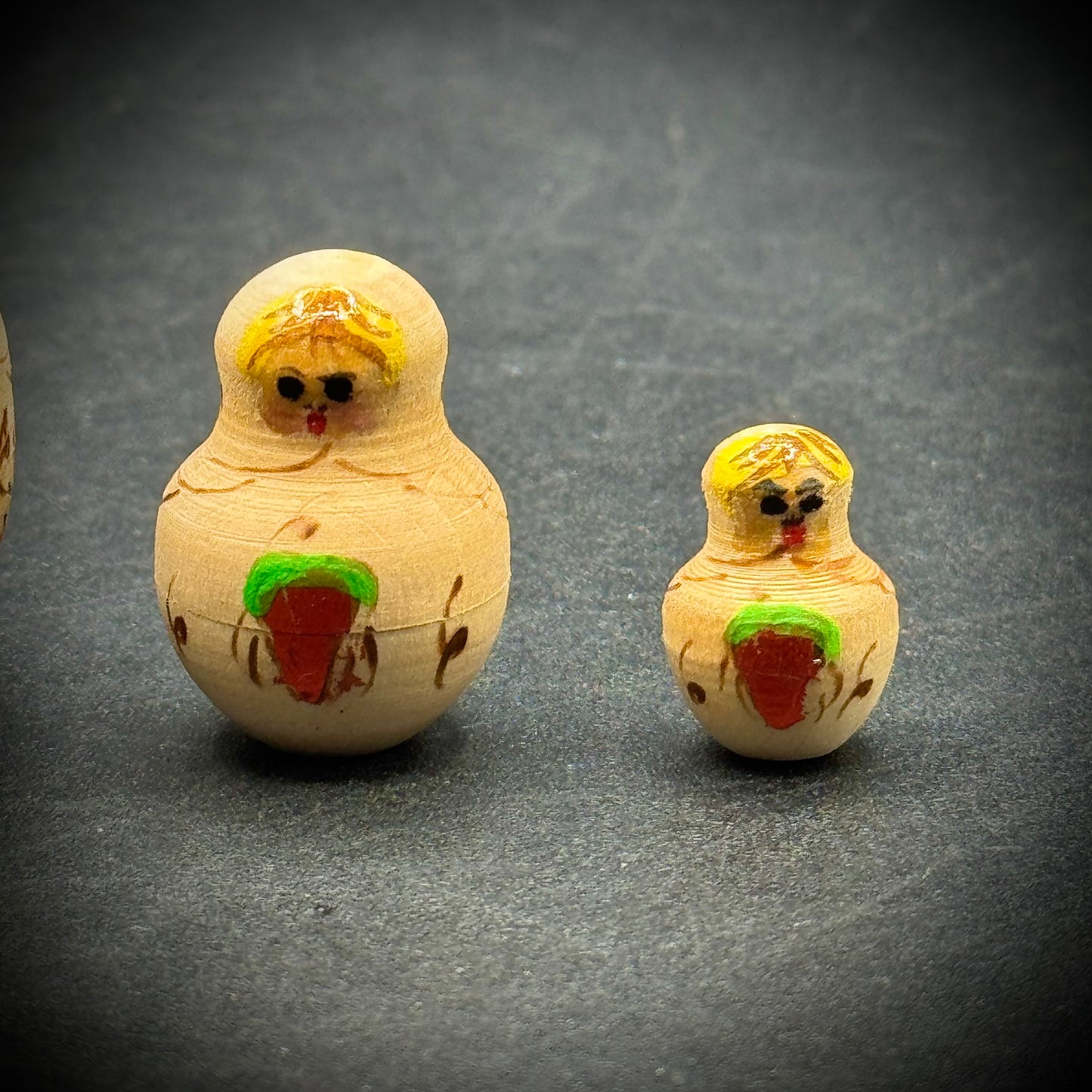 Vintage Artist Signed Russian Nesting Doll Set