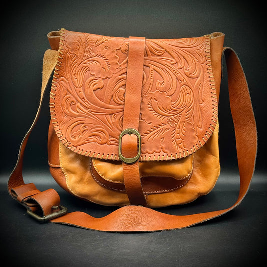 Patricia Nash Fine Italian Leather Saddle Bag Style Purse