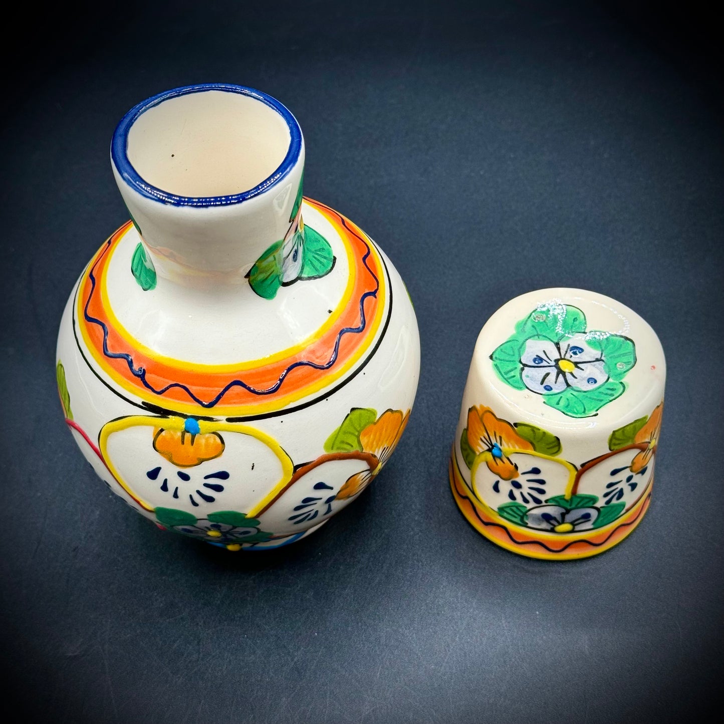 Artisan Made Mexican Talavera Pottery Tumble Up