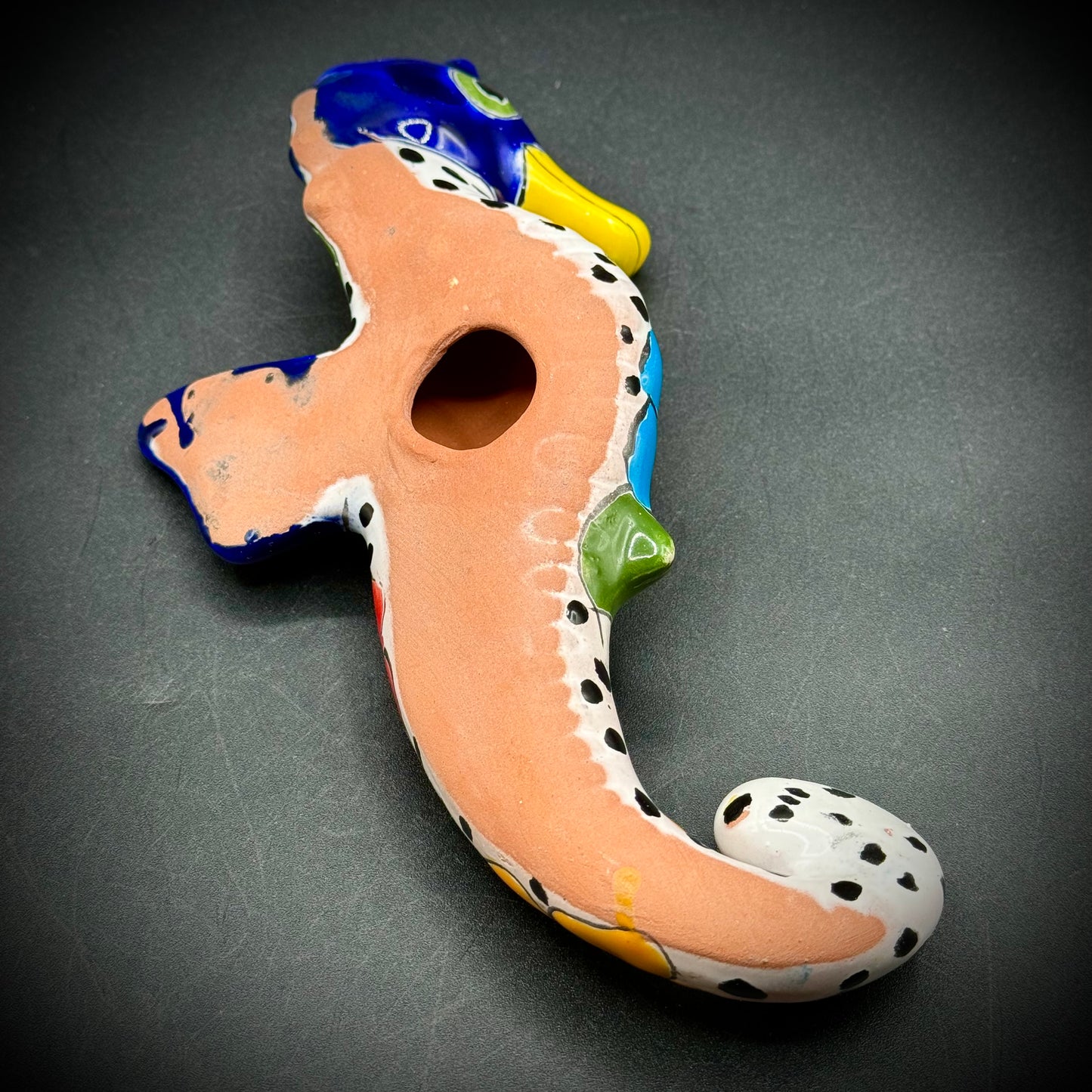 Colorful Hand Crafted Mexican Talavera Pottery Seahorse