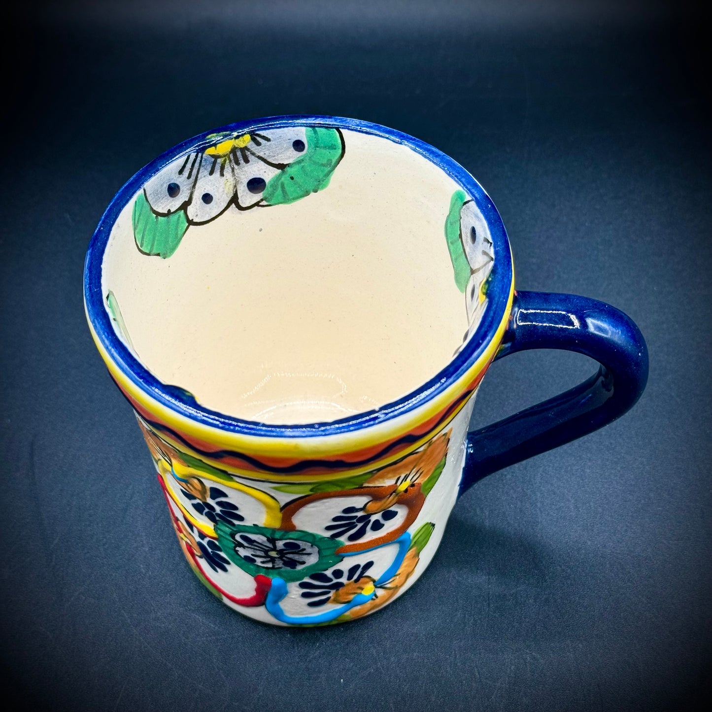 Colorful Mexican Talavera Pottery Mug Lead Free