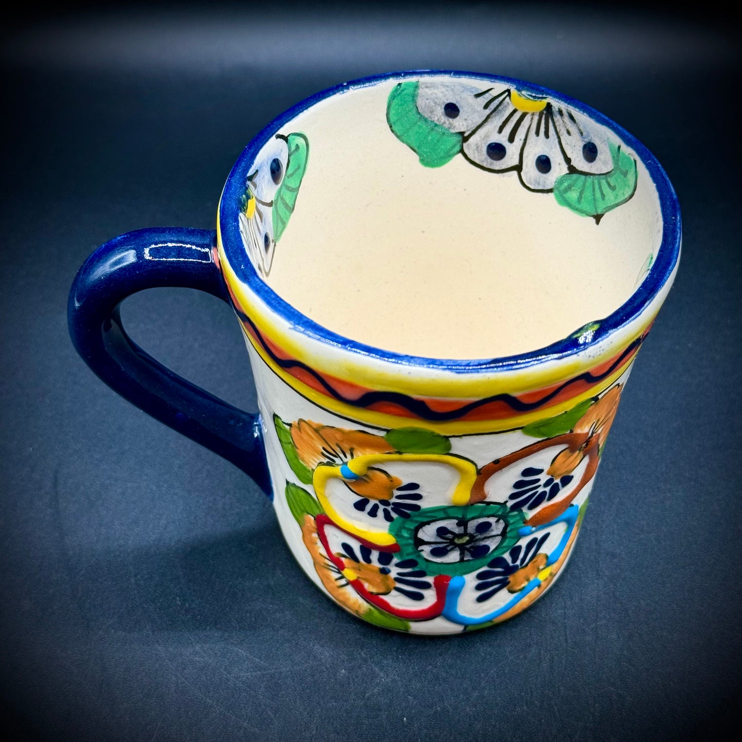 Colorful Mexican Talavera Pottery Mug Lead Free