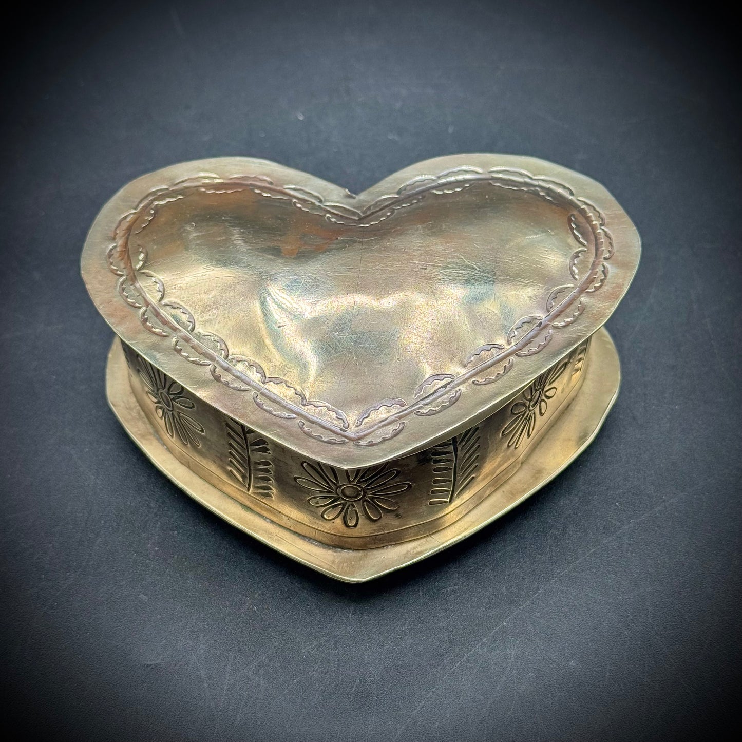 Artist J. Alexander Silver Heart Trinket Box