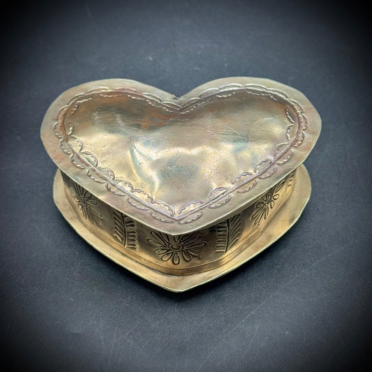 Artist J. Alexander Silver Heart Trinket Box