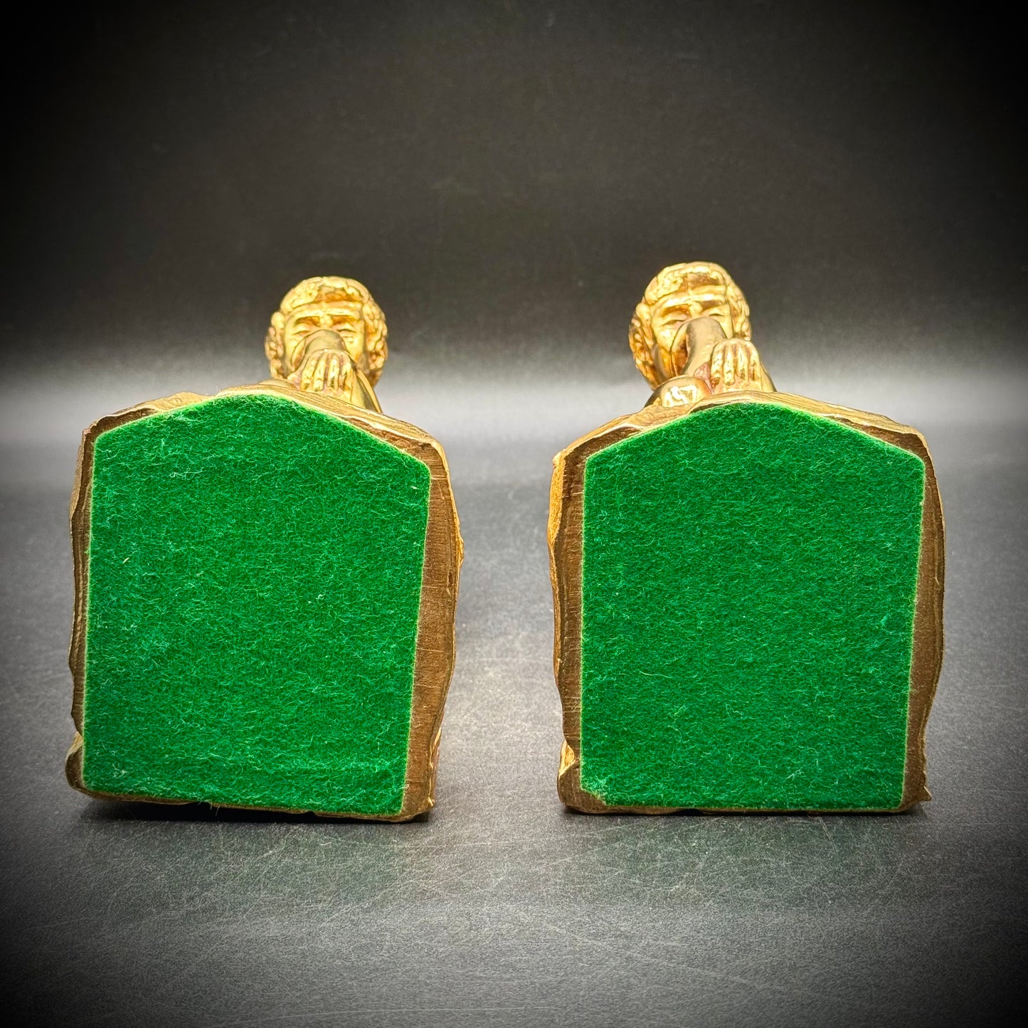 Vintage "The Thinker" Brass Bookends