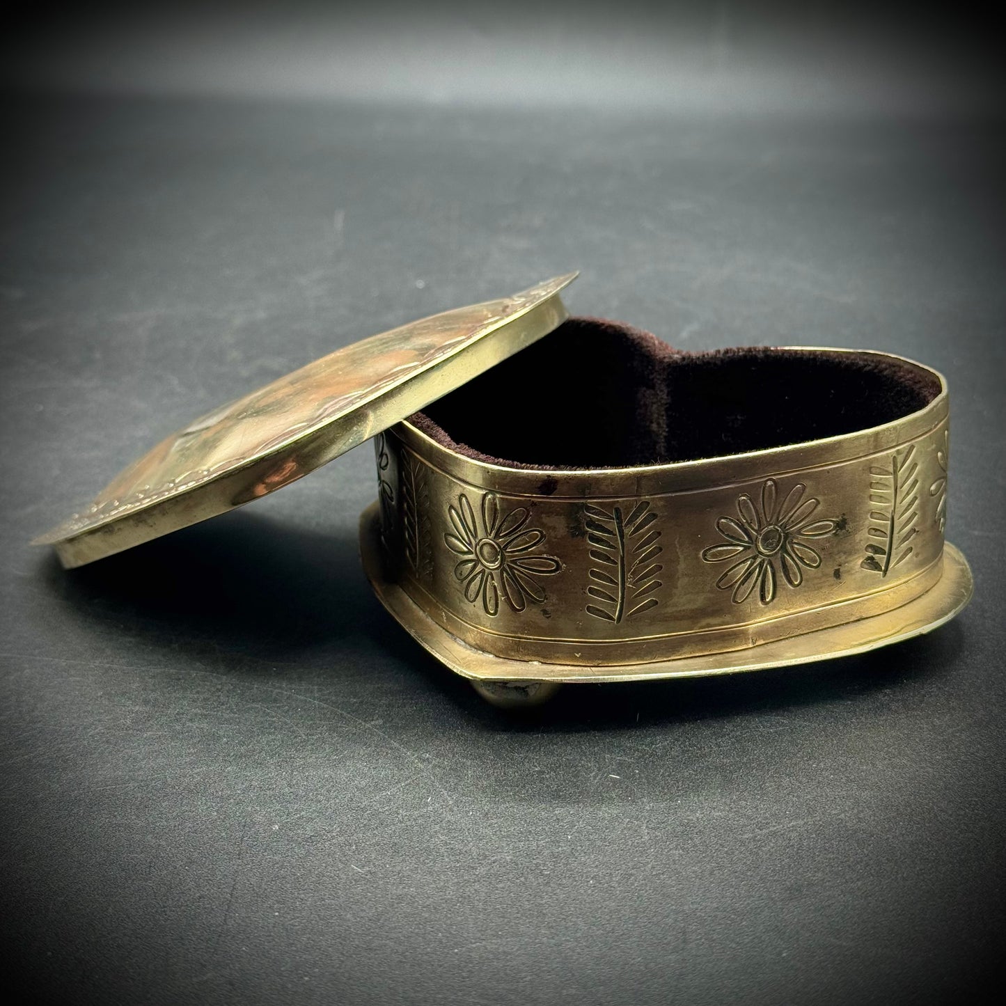 Artist J. Alexander Silver Heart Trinket Box