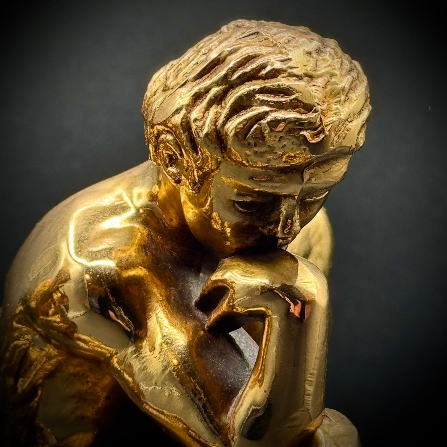 Vintage "The Thinker" Brass Bookends