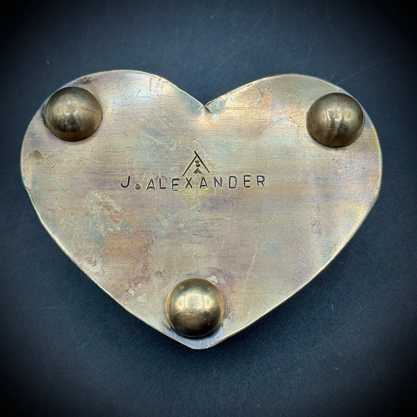 Artist J. Alexander Silver Heart Trinket Box