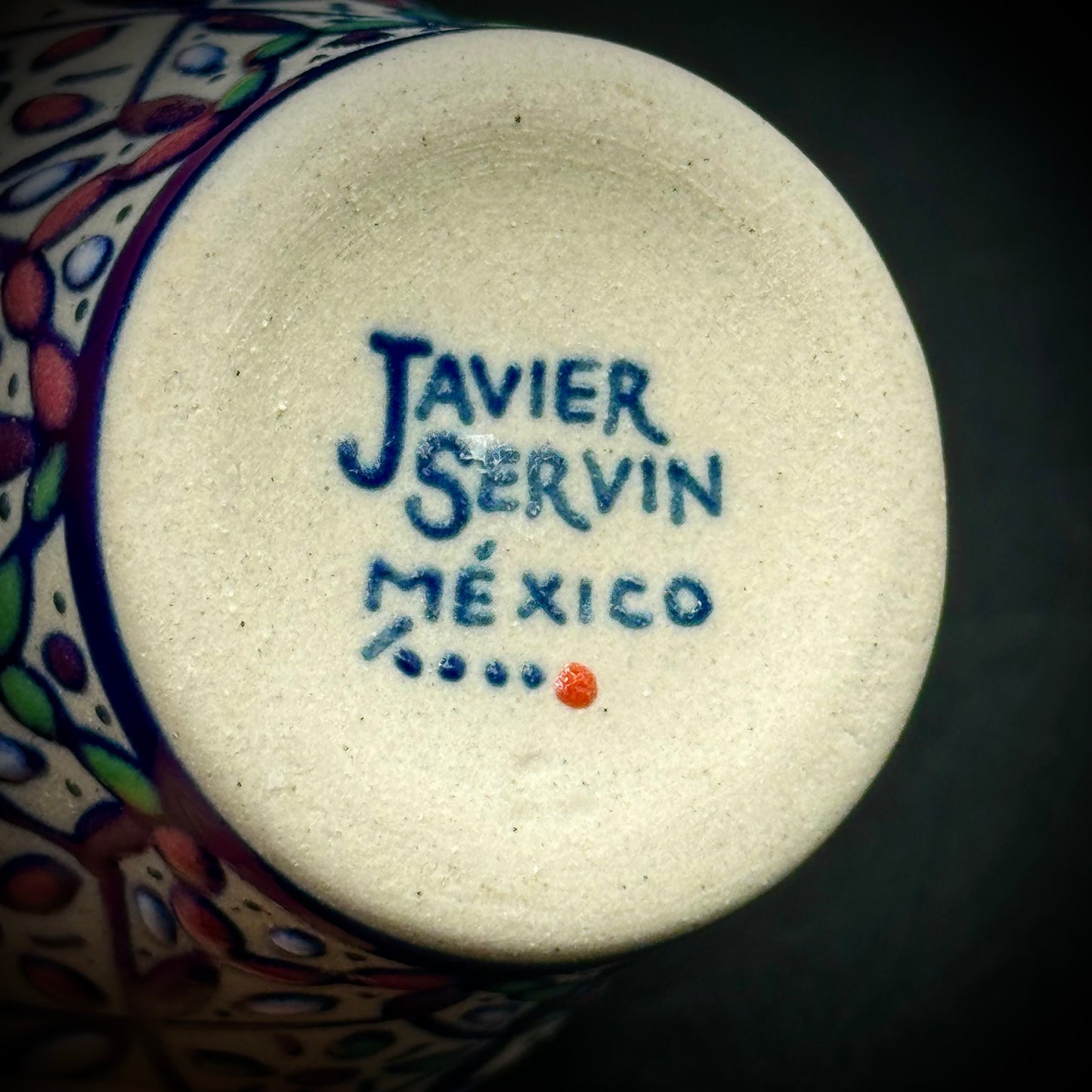 Fine Mexican Pottery Vase Artist Javier Servin Signed