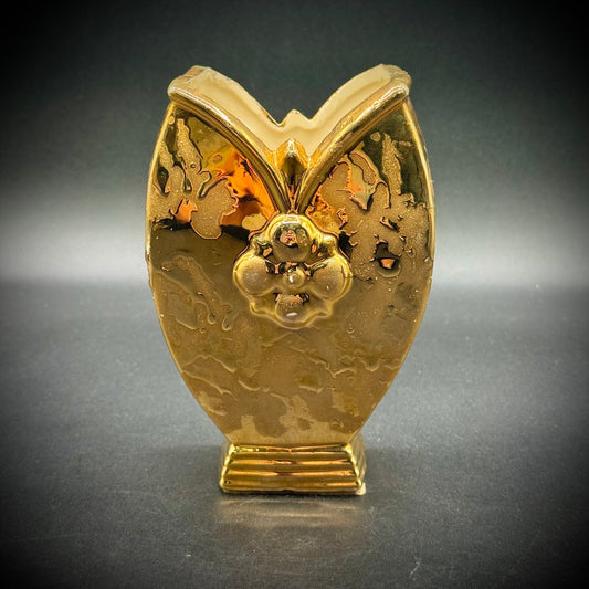 Vintage Weeping Gold Flower Vase