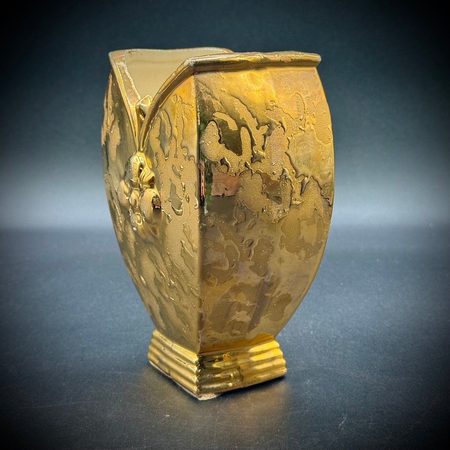 Vintage Weeping Gold Flower Vase