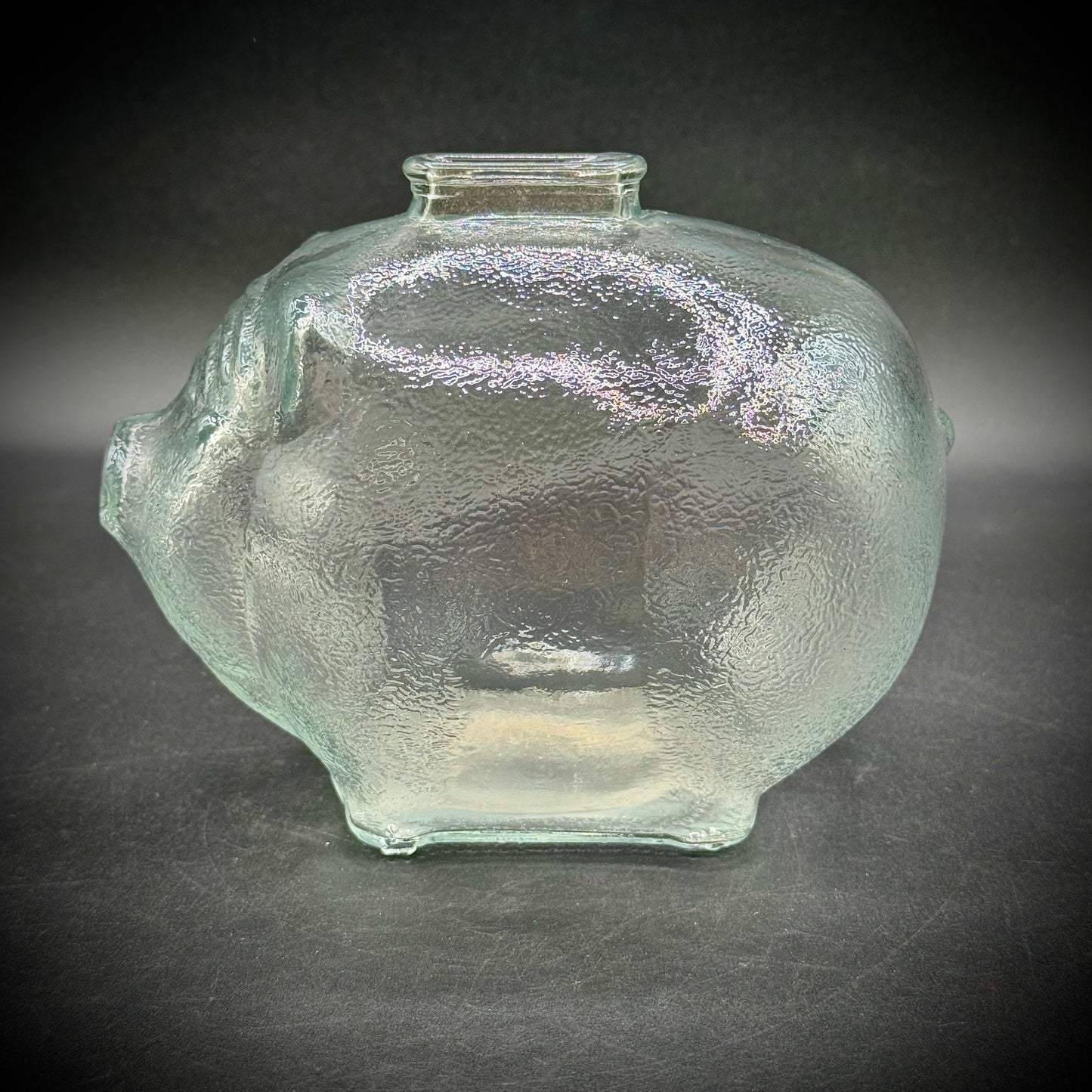 Vintage Anchor Hocking Glass Piggy Bank