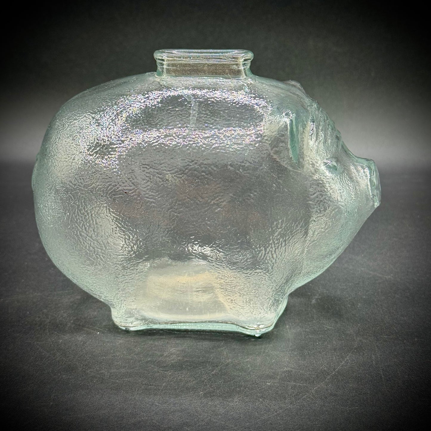 Vintage Anchor Hocking Glass Piggy Bank