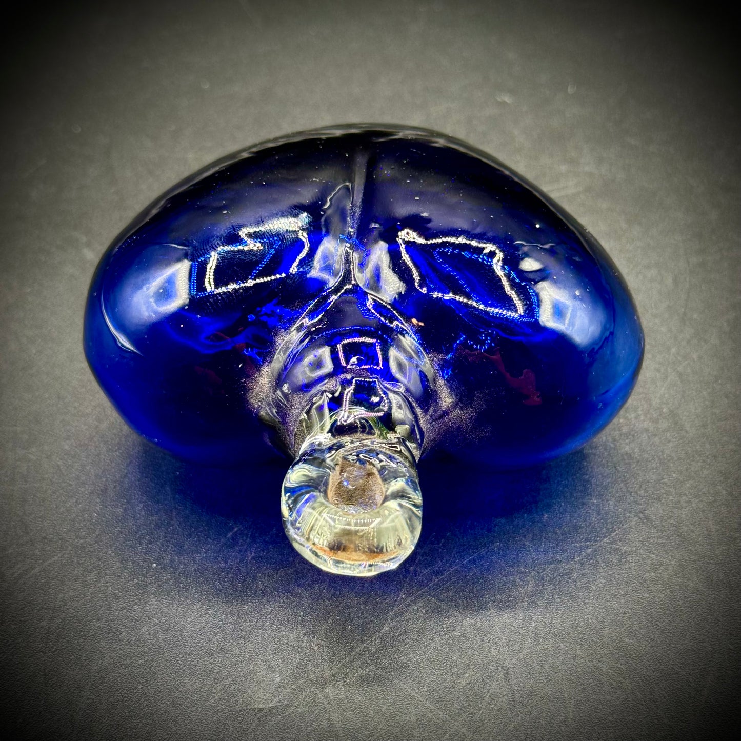 Hand Blown Cobalt Blue Artisan Glass Heart