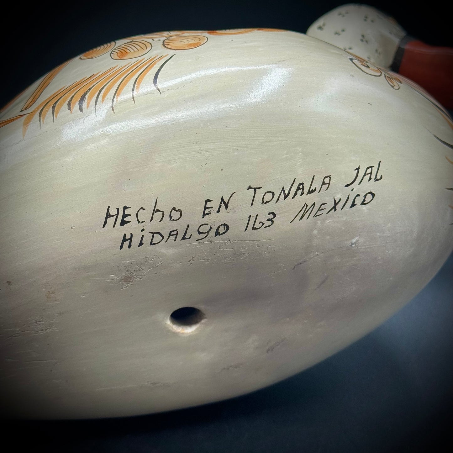 Artist Signed Large Tonala Mexico Ceramic Duck