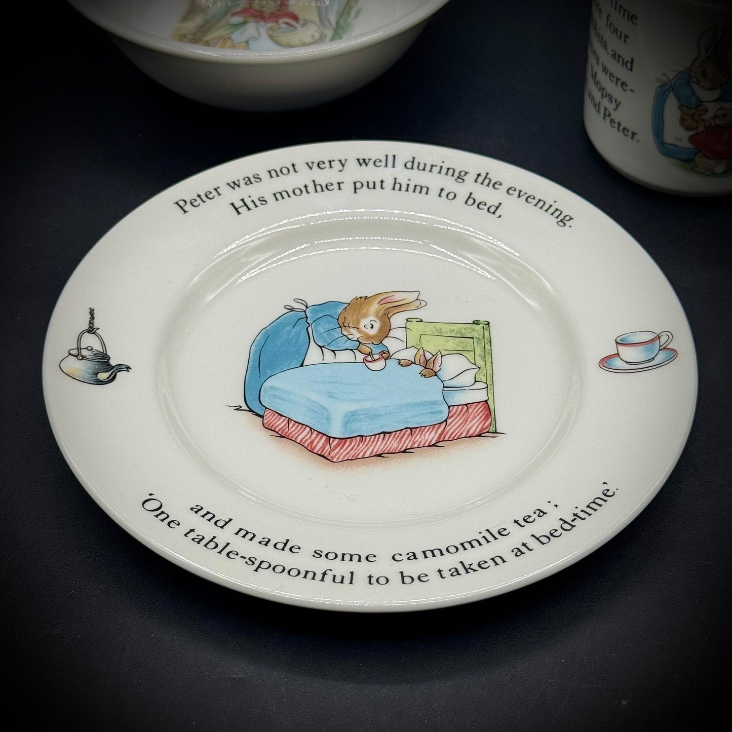 Set of Three Vintage Wedgwood Peter Rabbit Tea Set