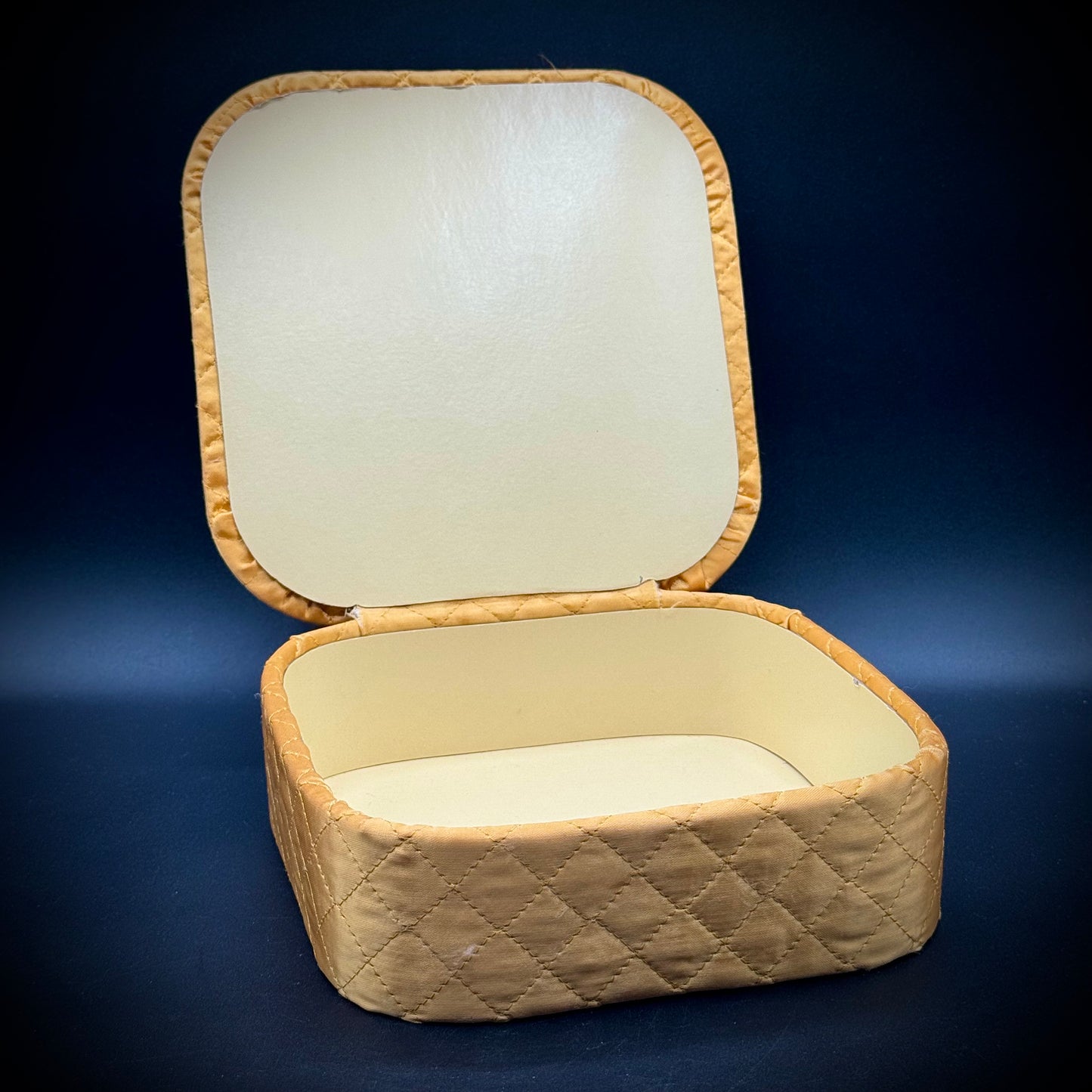 Vintage Gold Satin Dresser/Jewelry Box