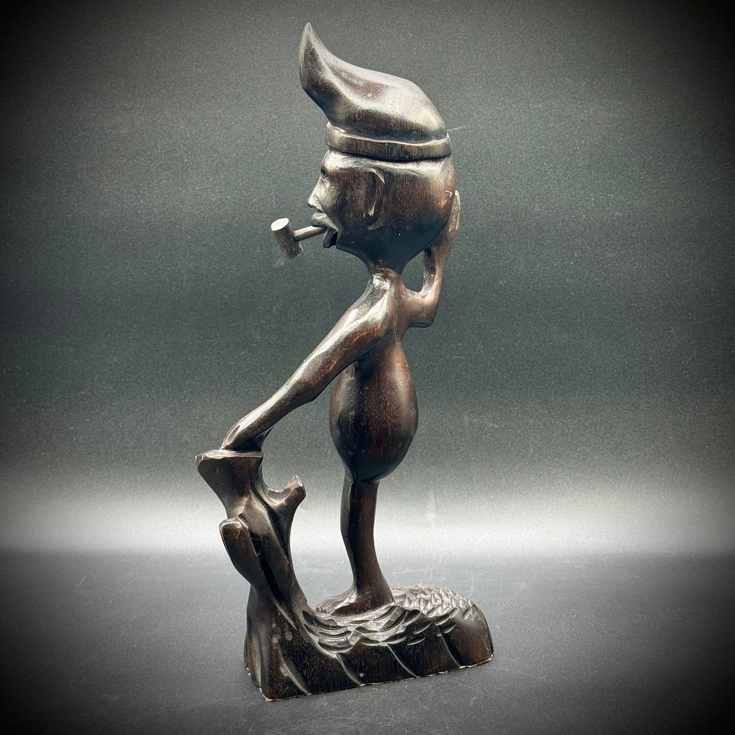 Carved Brazilian Tribal God Saci-Perere Figure