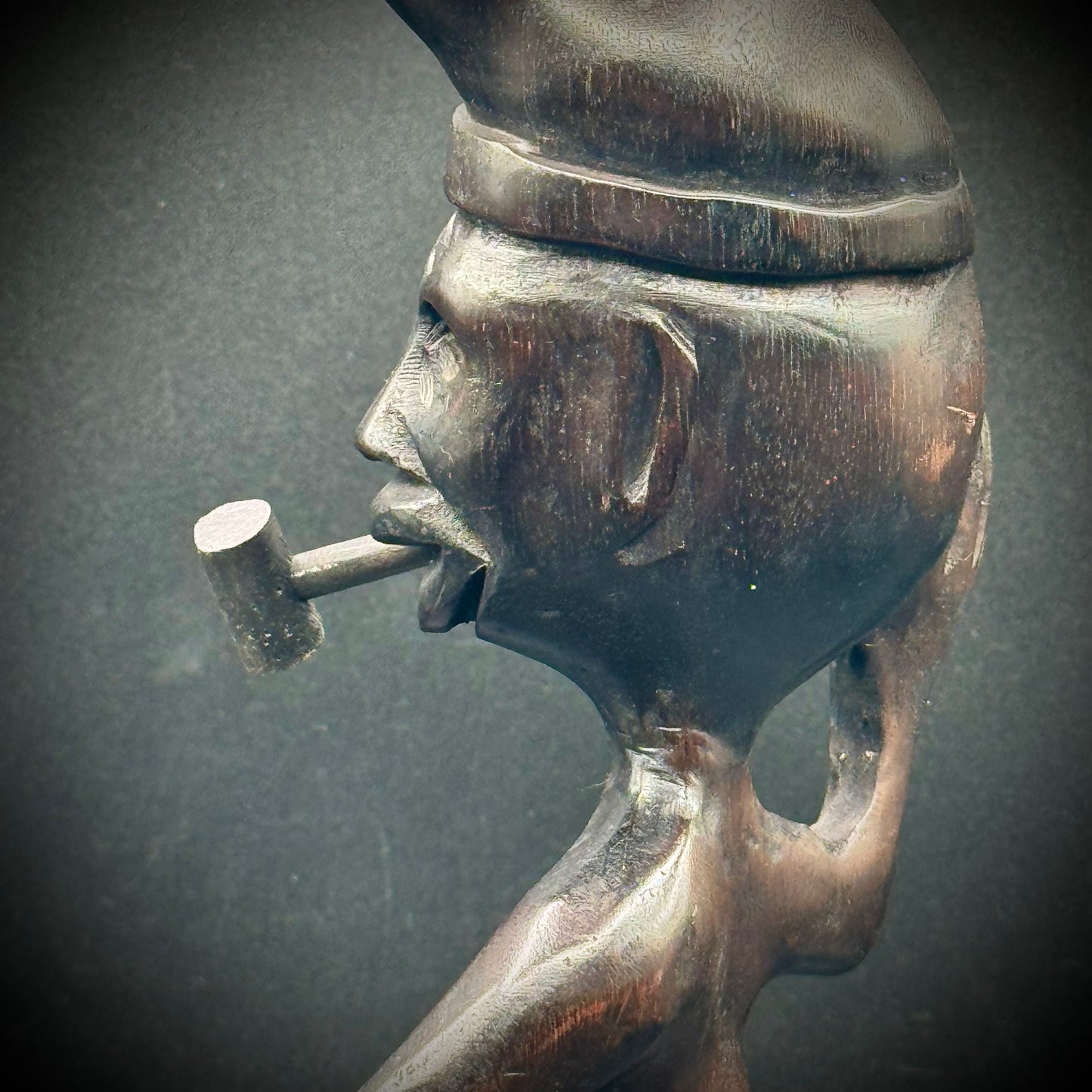 Carved Brazilian Tribal God Saci-Perere Figure