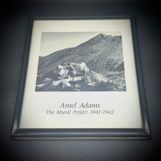 Vintage Vertical Black & White Ansel Adams Lithograph
