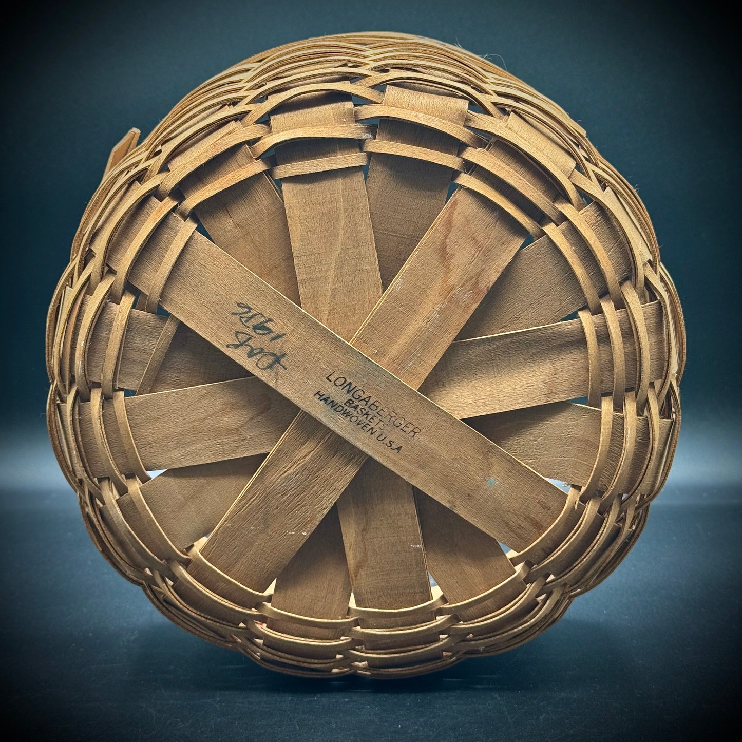 Vintage 1986 Longaberger Round Handled Large Basket