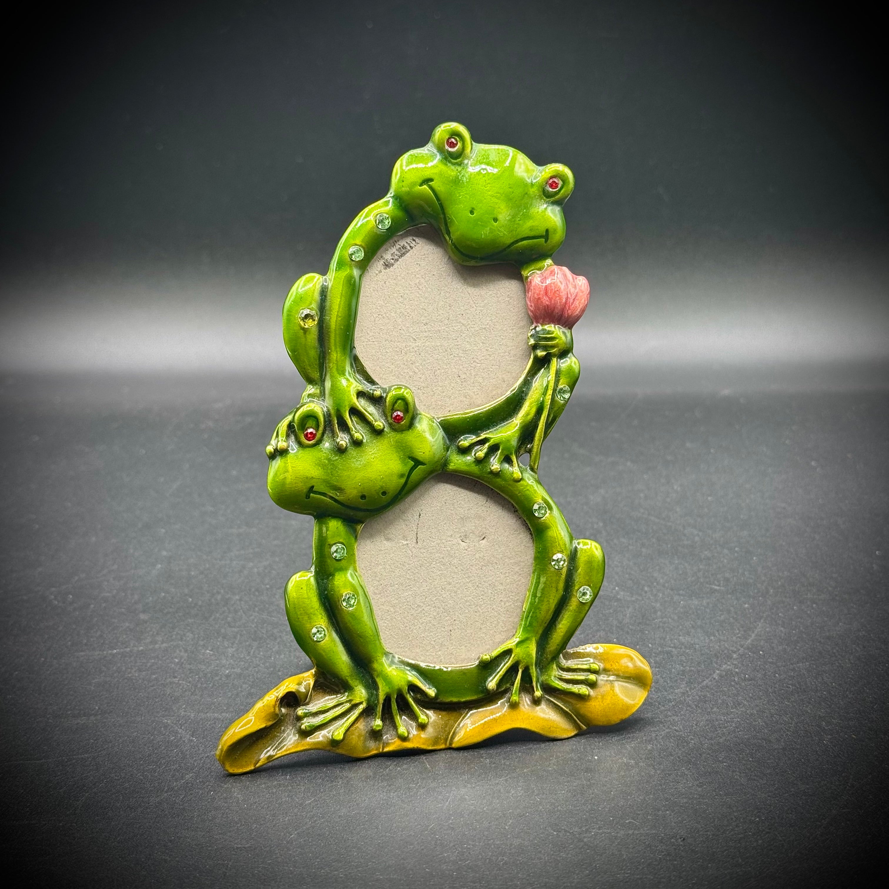 Whimsical Crystal & Enamel Leap Frog Two-Picture Frame – Picker Road ...