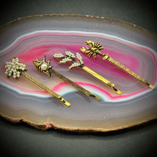 Vintage Anthropologie Set of Four Fashion Hair Clips