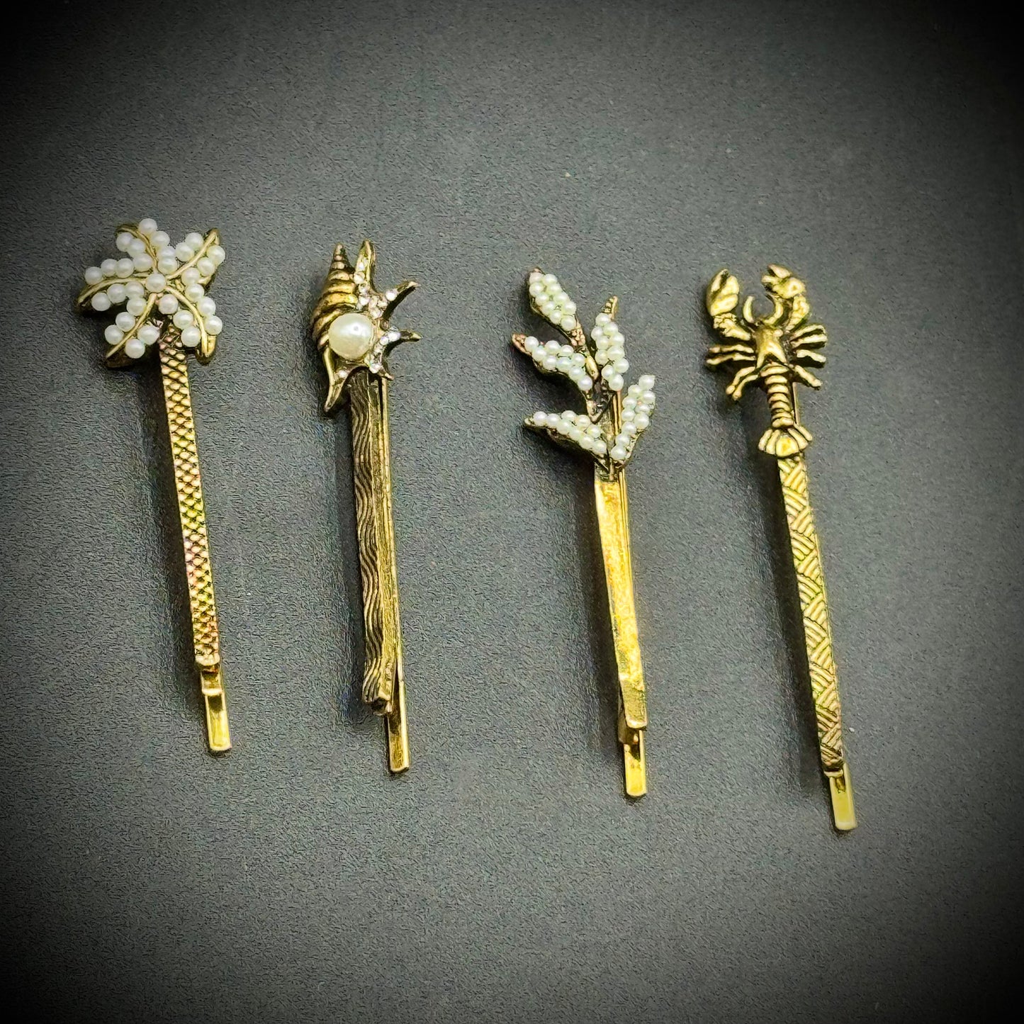 Vintage Anthropologie Set of Four Fashion Hair Clips