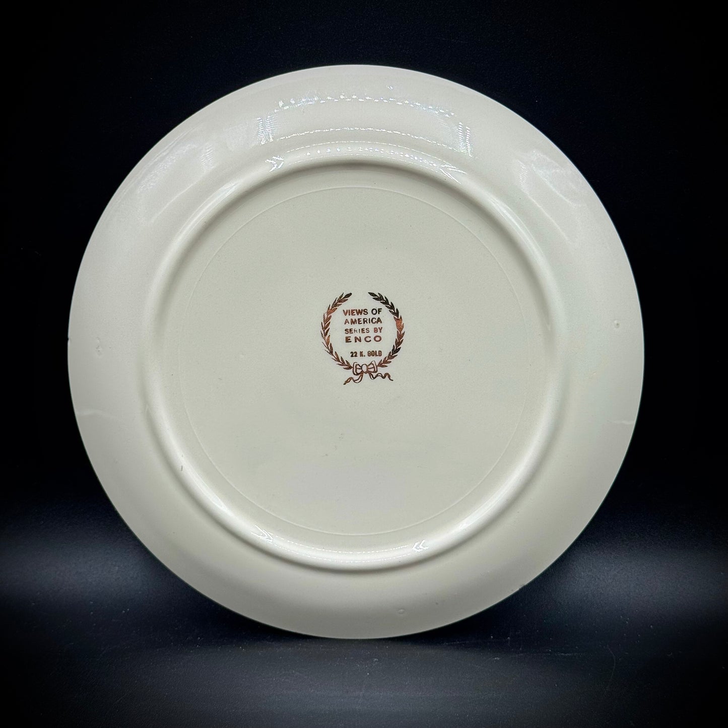 Vintage 1950s Las Vegas 22kt Gold Accented Souvenir Plate