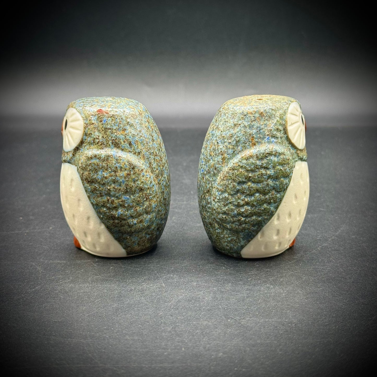 Vintage Kotobuki Japan Ceramic Owl S&P Set