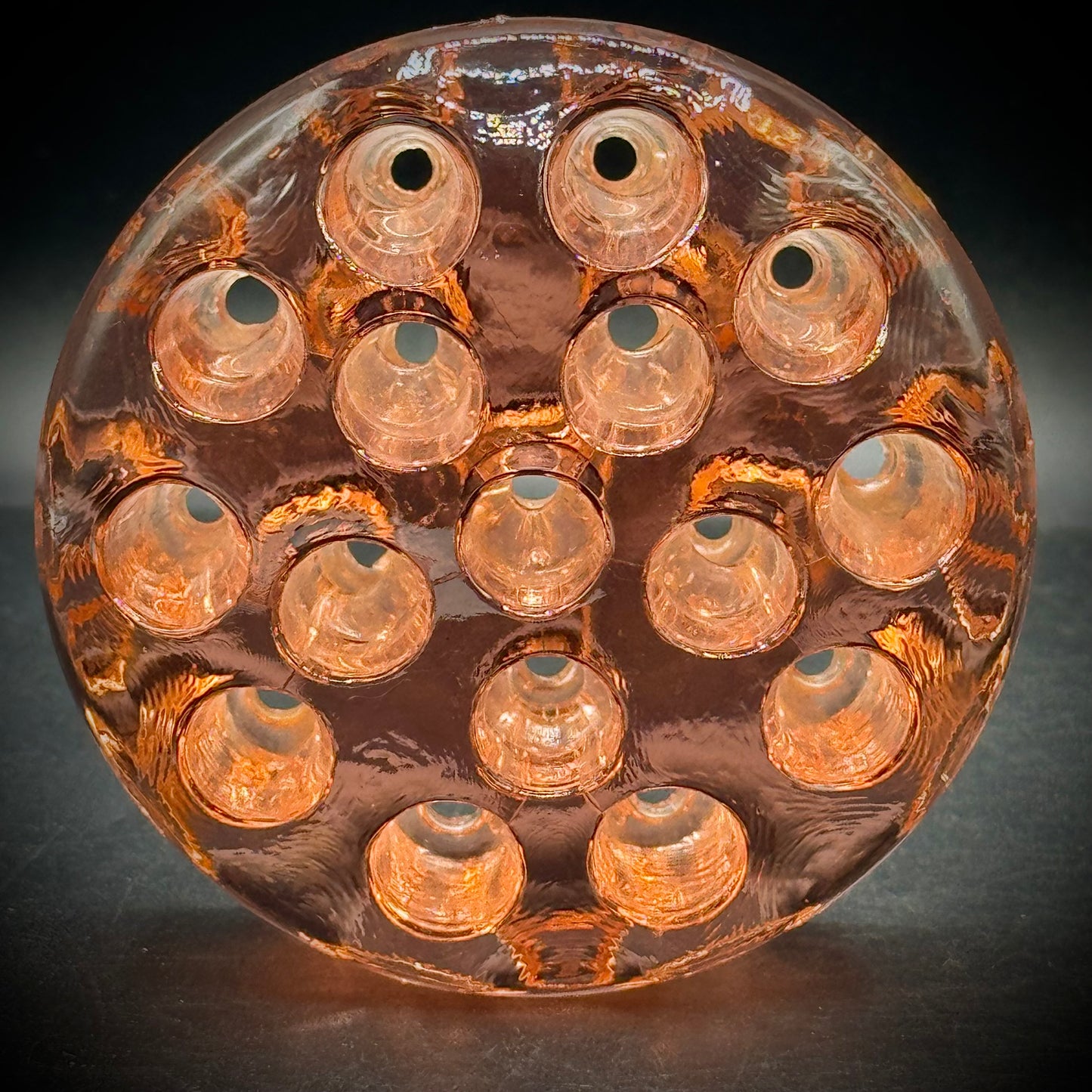 Vintage 1930s Depression Glass Flower Frog