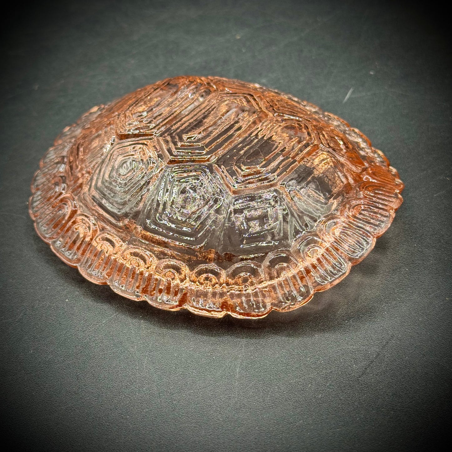 1930s Depression Glass Turtle Lidded Candy Dish
