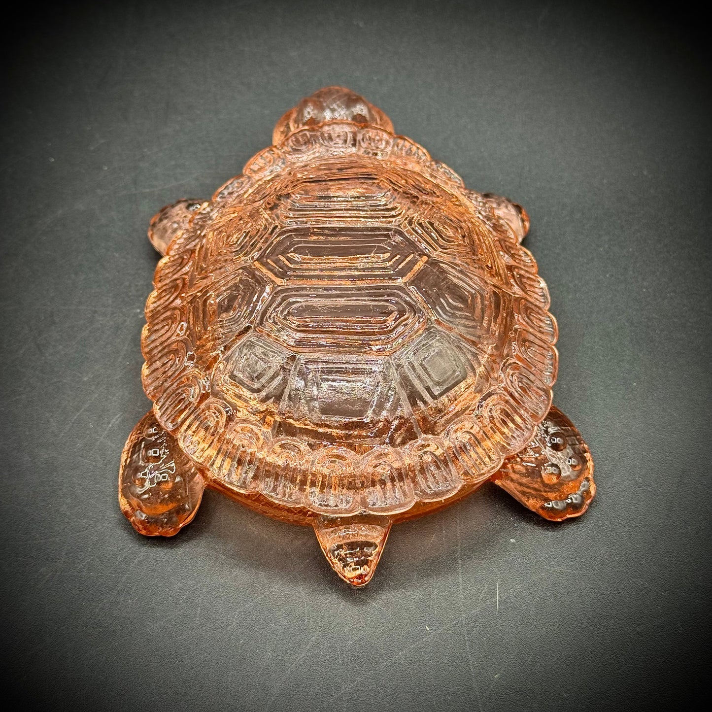 1930s Depression Glass Turtle Lidded Candy Dish