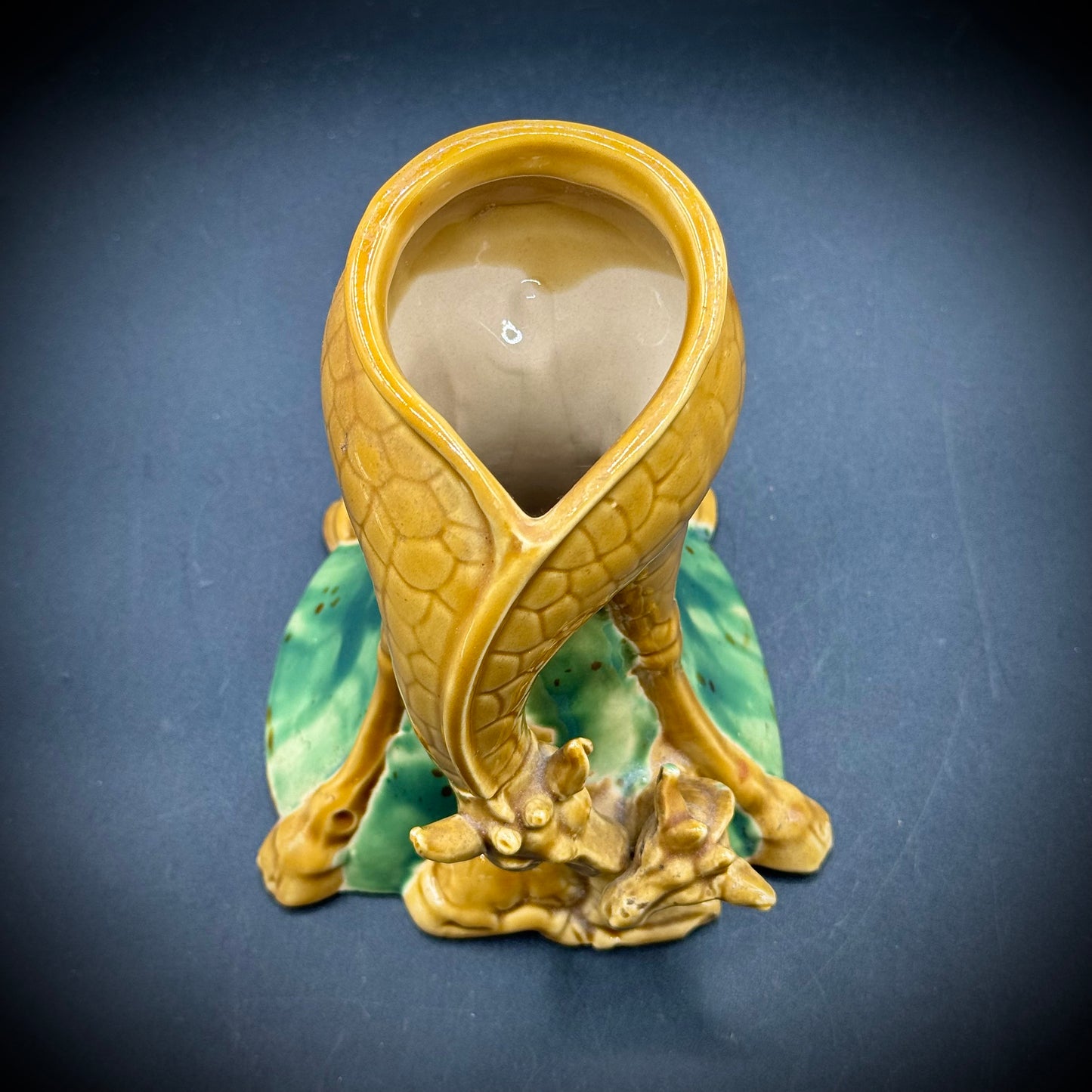 Majolica Mother Giraffe & Calf Vase