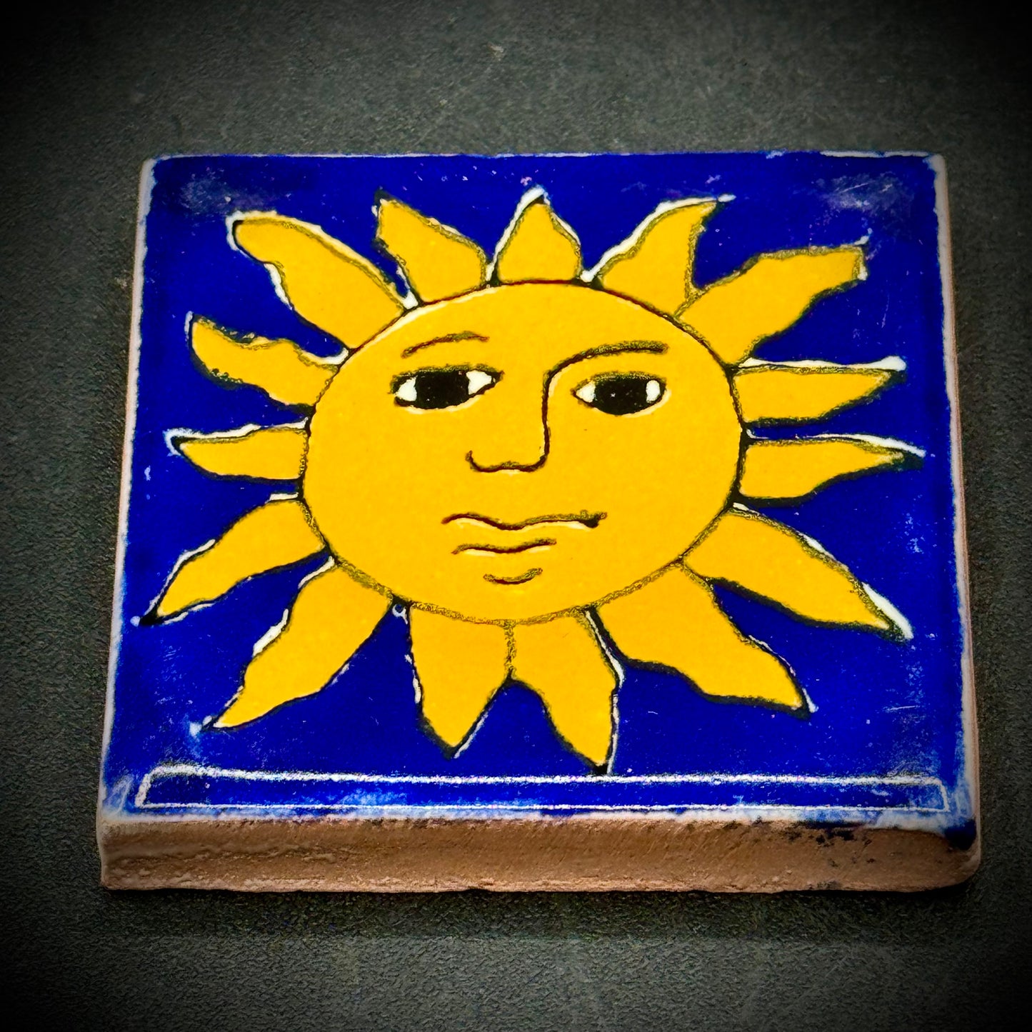 Pair of Small Talavera Hand Painted Tiles