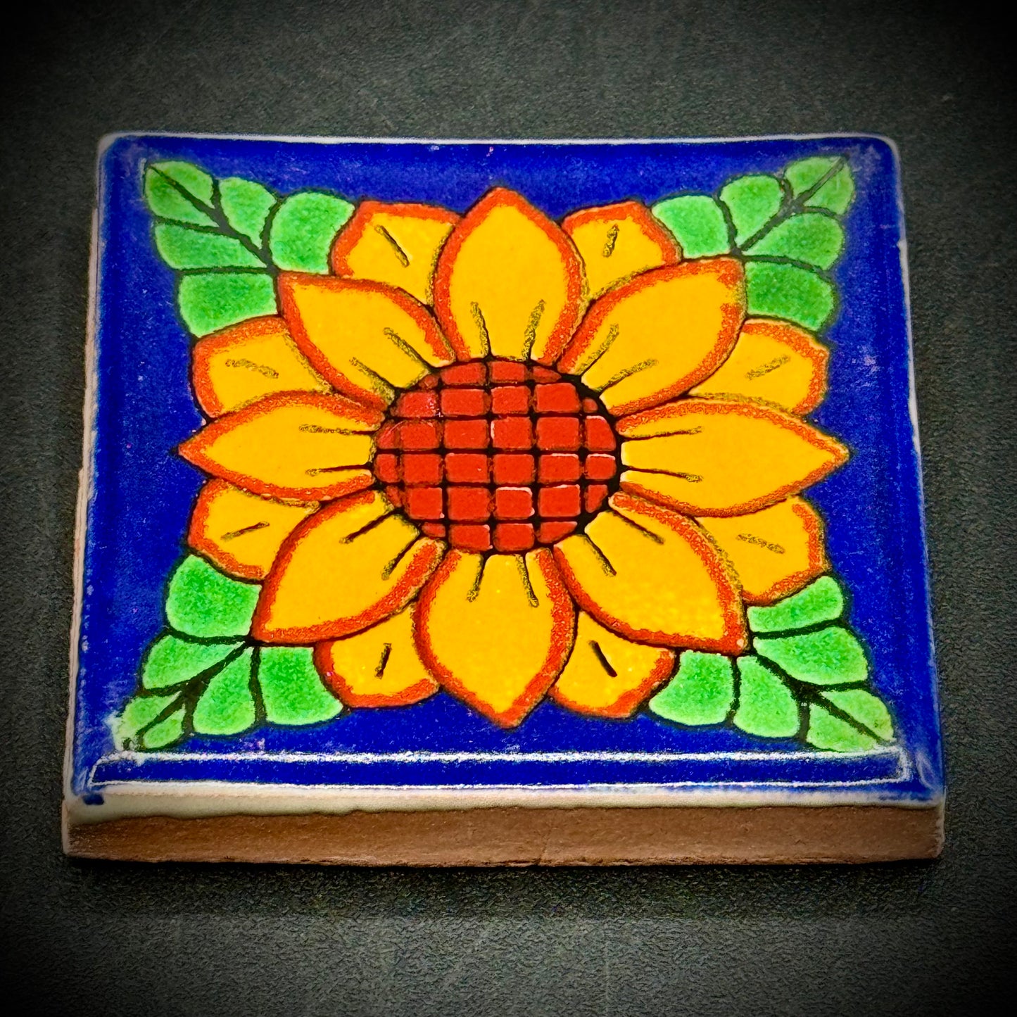 Pair of Small Talavera Hand Painted Tiles