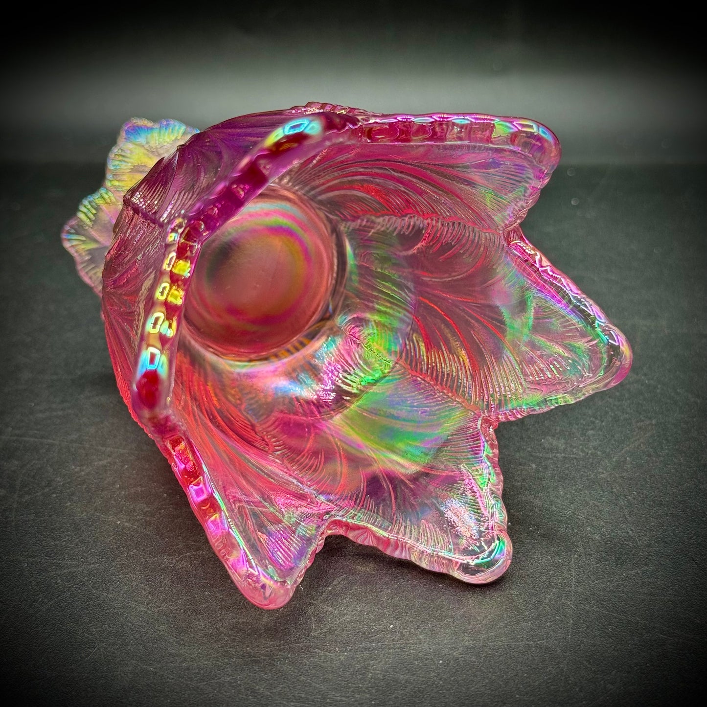 Vintage Fenton Iridescent Carnival Glass Votive/Candle Holder
