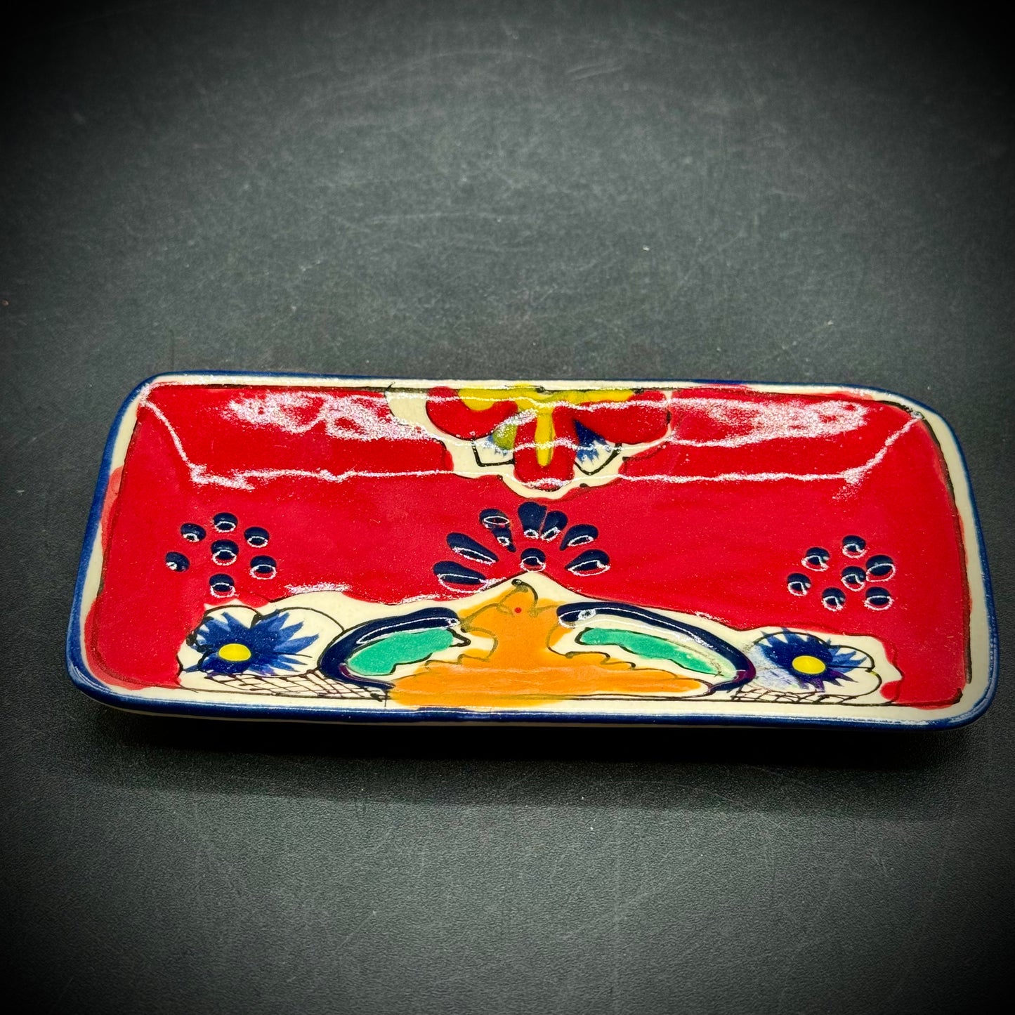 Mexican Artisan Made Talavera Pottery Trinket Dish