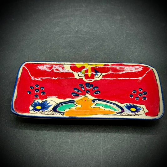 Mexican Artisan Made Talavera Pottery Trinket Dish