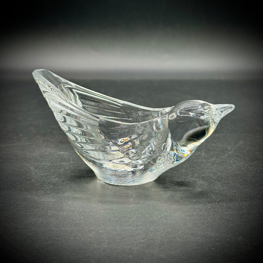 Vintage Crystal d'Arques Bird Trinket Dish Made in France