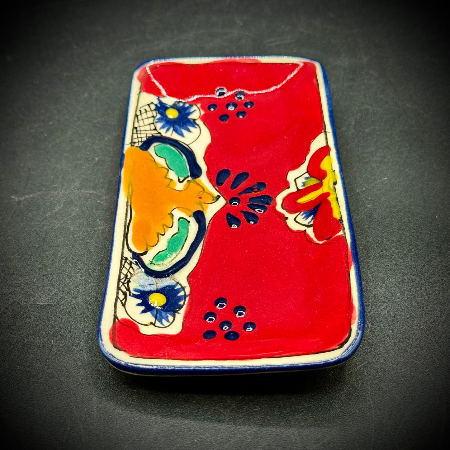 Mexican Artisan Made Talavera Pottery Trinket Dish