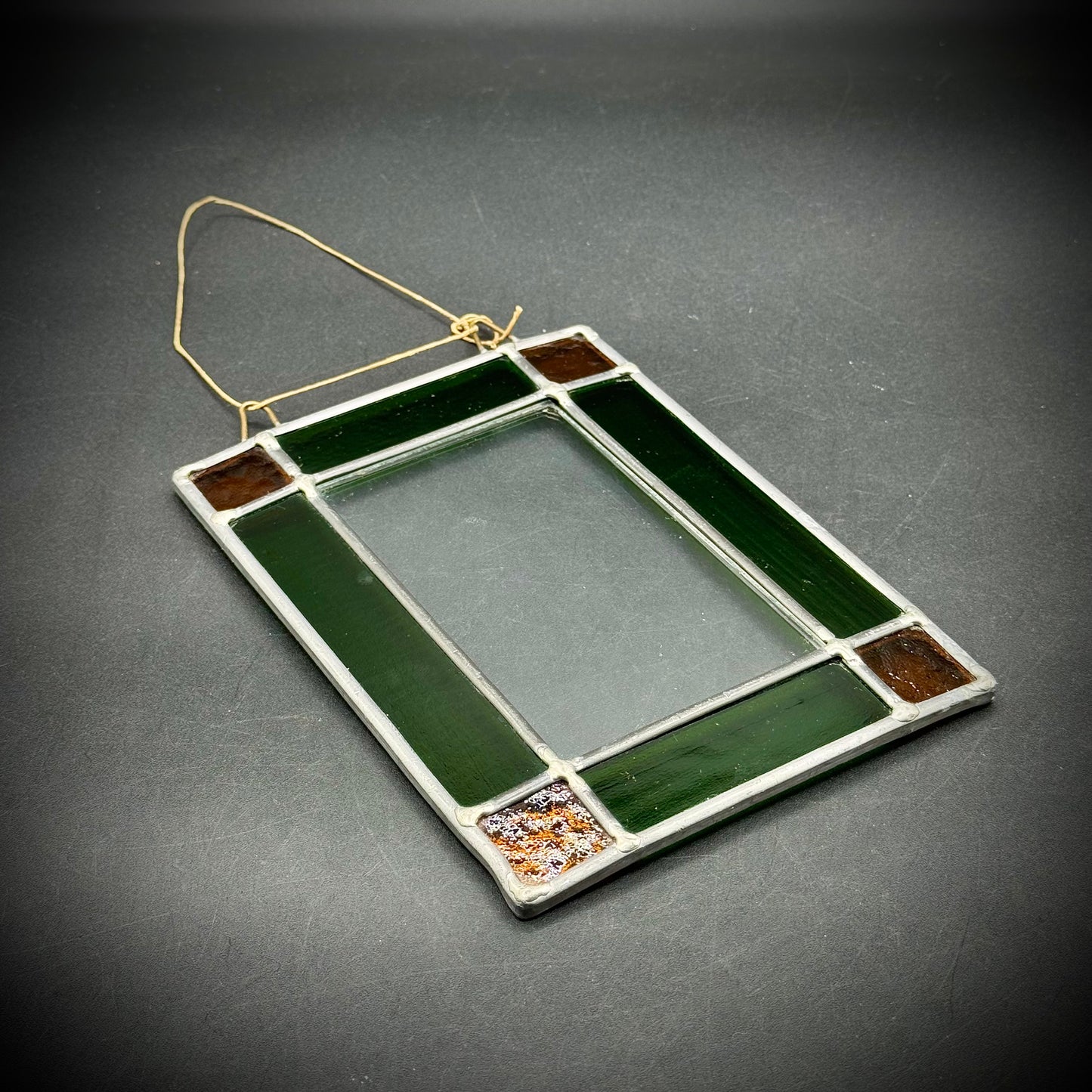 Hand Forged Metal Hanging Stained Glass