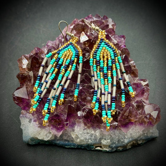 Gorgeous Mexican Artisan Hand Crafted Bead Earrings