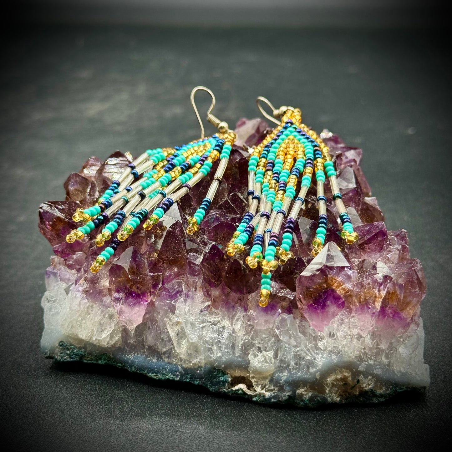 Gorgeous Mexican Artisan Hand Crafted Bead Earrings