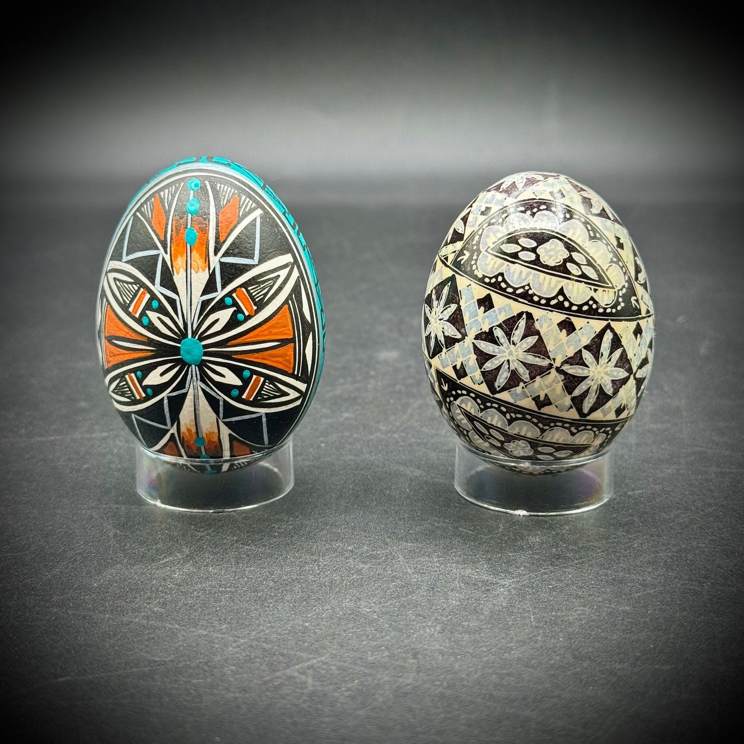 Two Hand Painted Eastern European Decorative Eggs (Group #2)