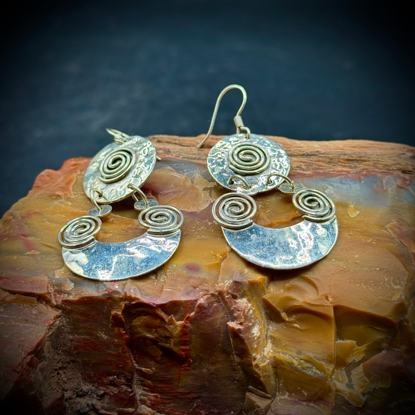 Sterling Silver .925 Artisan Crafted Mexican Earrings