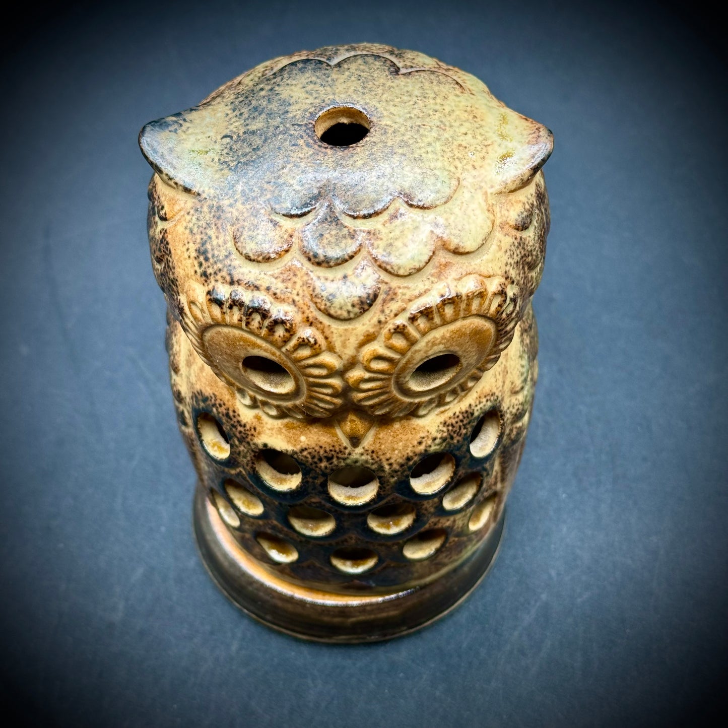 Vintage Viking Ceramic Owl Tea Light Votive