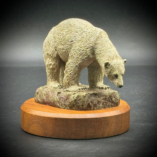 Hamilton Collection American Wildlife Bear Sculpture on Wood Base