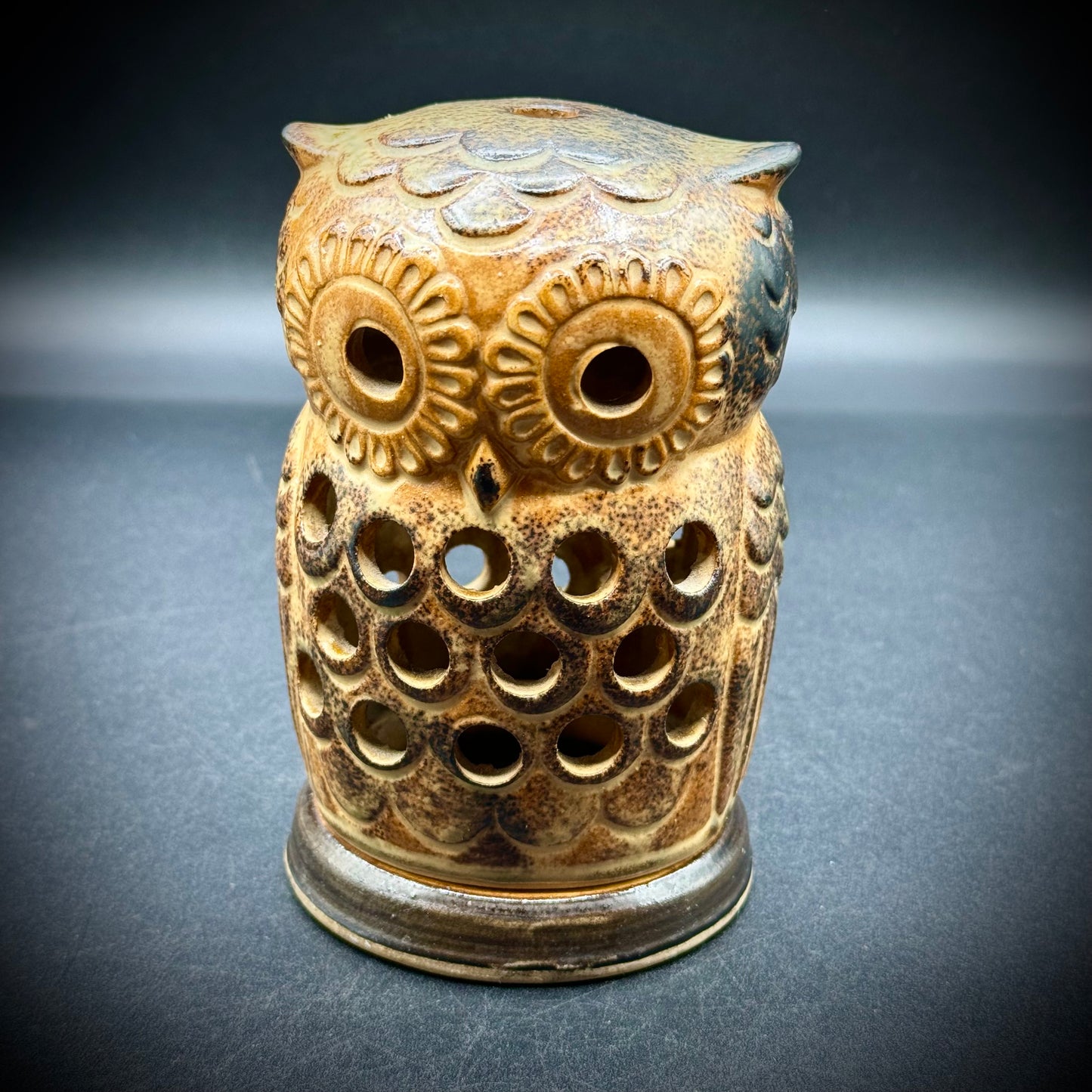 Vintage Viking Ceramic Owl Tea Light Votive